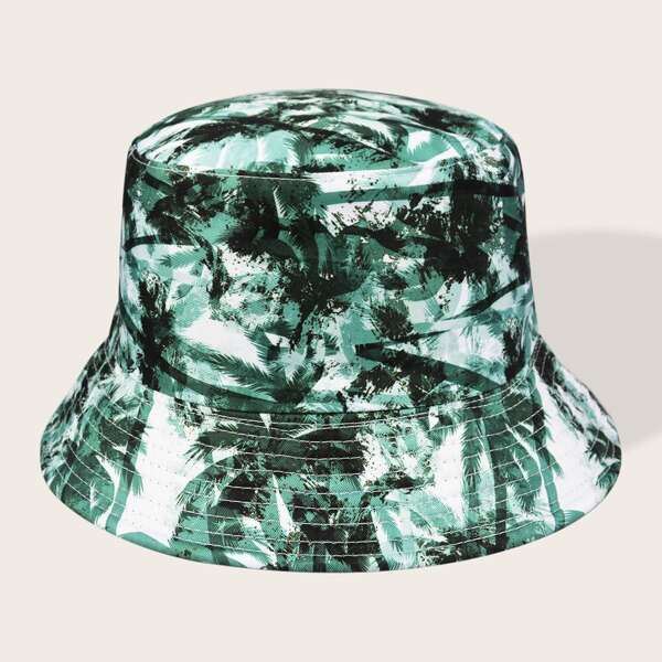 

Tree Print Bucket Hat, Green