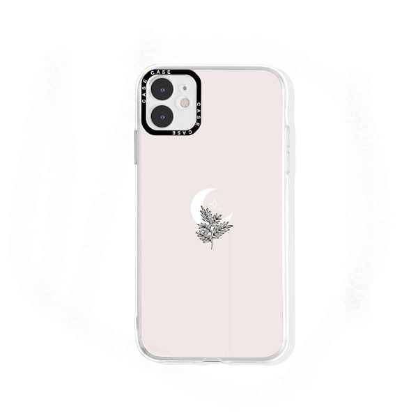 

Leaf & Moon Print Phone Case, Multicolor