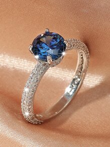 Nhẫn Trang Trí Đính Đá Cubic Zirconia Dành Cho Nữ Cho Tiệc Tiệc Cưới - Nhiều màu - Xem 1