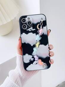 Vỏ điện thoại Moire có vòng tay hình trái tim - Nhiều màu - Xem 1