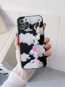 Vỏ điện thoại Moire có vòng tay hình trái tim - Nhiều màu - Xem 3