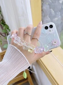 Bear Decor Hand Strap Phone Case - Multicolor - View 6