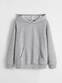 SHEIN 男童两件套纯棉袋鼠口袋卫衣 - 彩色 - 查看 9