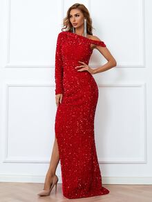 Missord Robe asymétrique fendue asymétrique