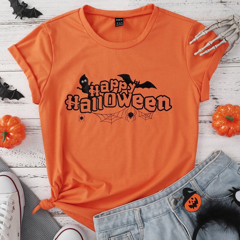 

Halloween Print Tee, Orange