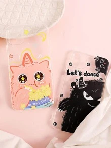2pcs Cartoon Graphic Phone Case - Multicolor - View 3