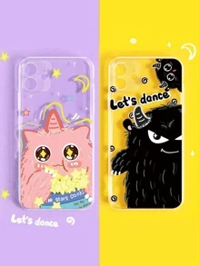 2pcs Cartoon Graphic Phone Case - Multicolor - View 4