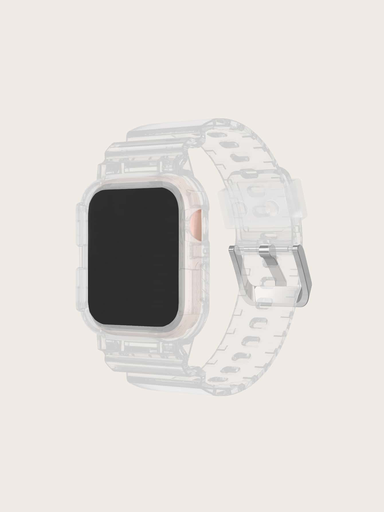 Clear Watchband Compatible With Apple Watch - Clear - View 1
