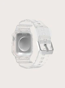 Clear Watchband Compatible With Apple Watch - Clear - View 2