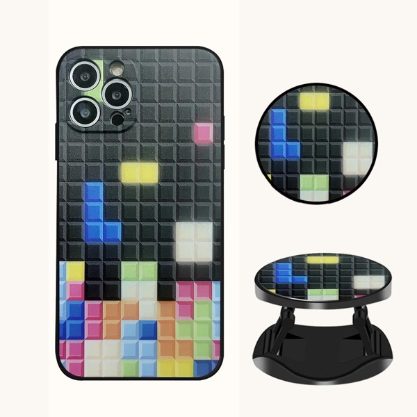 

Plaid Phone Case With Foldable Holder, Multicolor