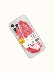 1pc Funny Phone Case Compatible With Iphone 15 Pro Max, Transparent Painted Cover - Multicolor - View 2