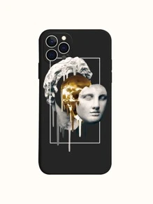 Coque de téléphone à motif statue - Noir - Voir 1