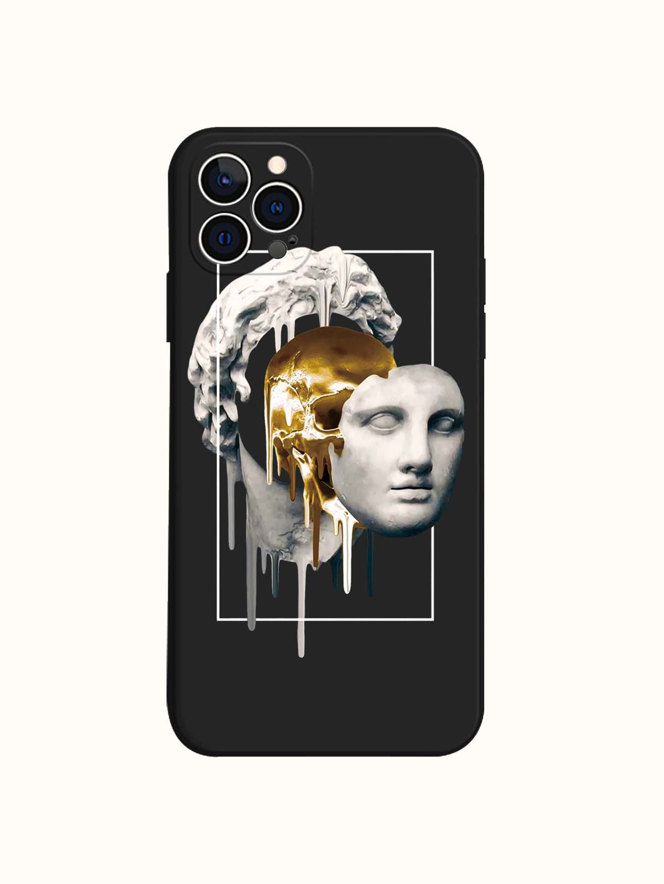 Coque de téléphone à motif statue - Noir - Voir 1