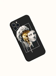 Coque de téléphone à motif statue - Noir - Voir 2