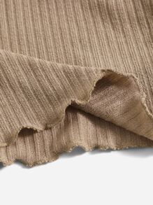 SHEIN EZwear 3pcs Lettuce Trim Rib-knit Tank Top - Multicolor - View 5