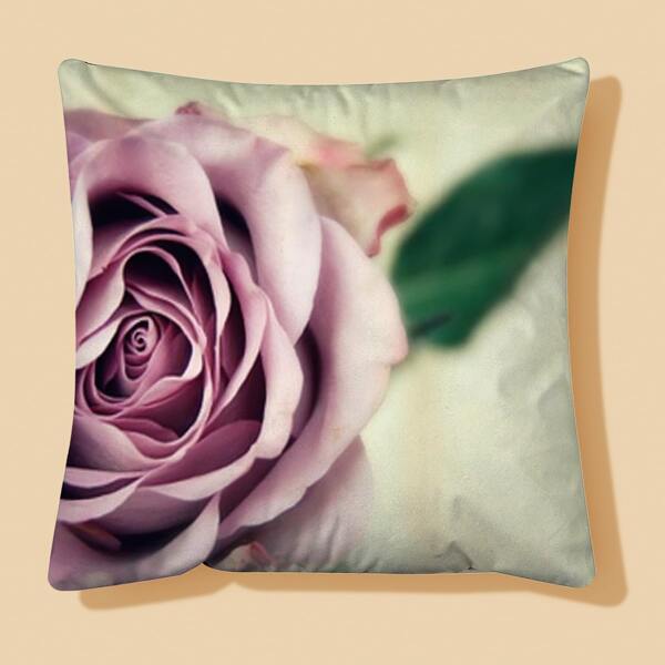 

Rose Print Cushion Cover Without Filler, Multicolor