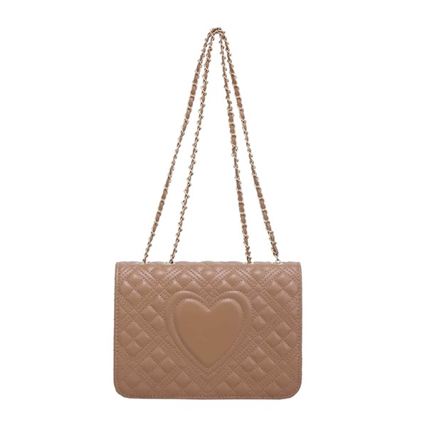 

Quilted Chain Shoulder Bag, Khaki