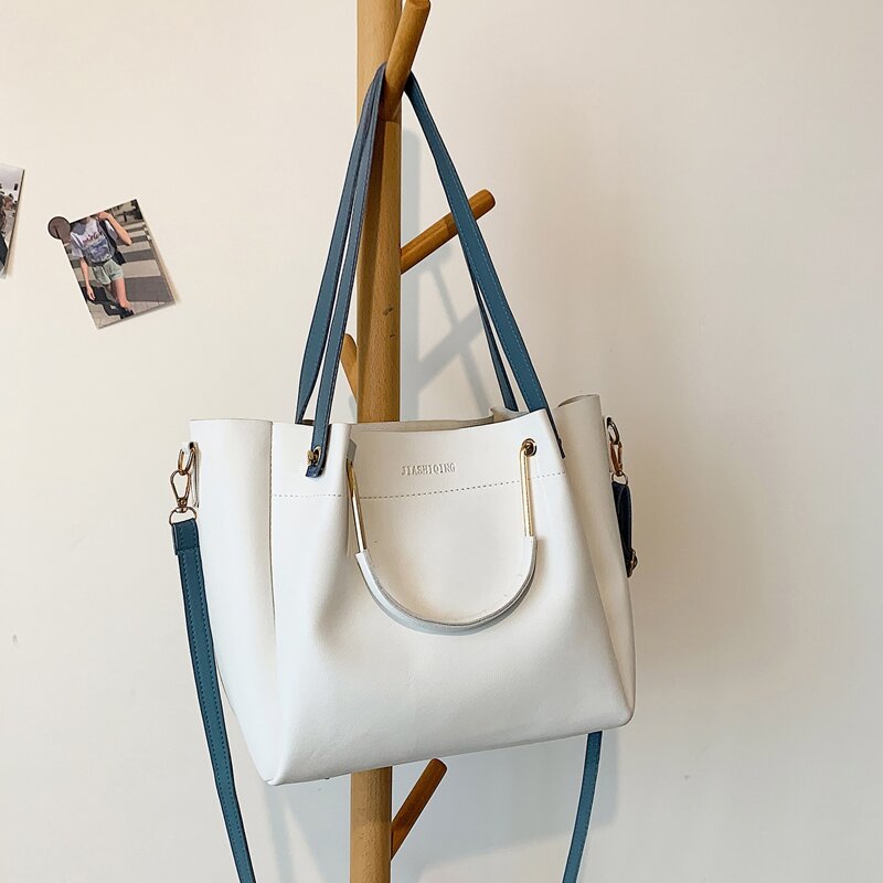 

Letter Graphic Tote Bag, Blue