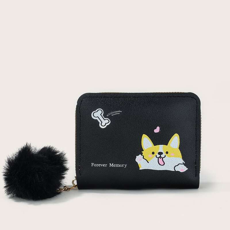 

Dog Graphic Purse, Black