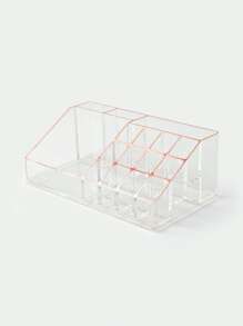 SHEIN Exclusivo Organizador de Maquillaje Multifunción BASIC LIVING -Con borde de color oro rosa - transparente - Ver 5