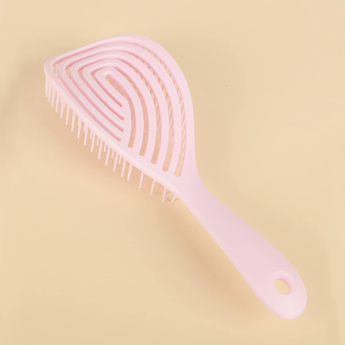 

1pc Solid Hair Brush, Baby pink