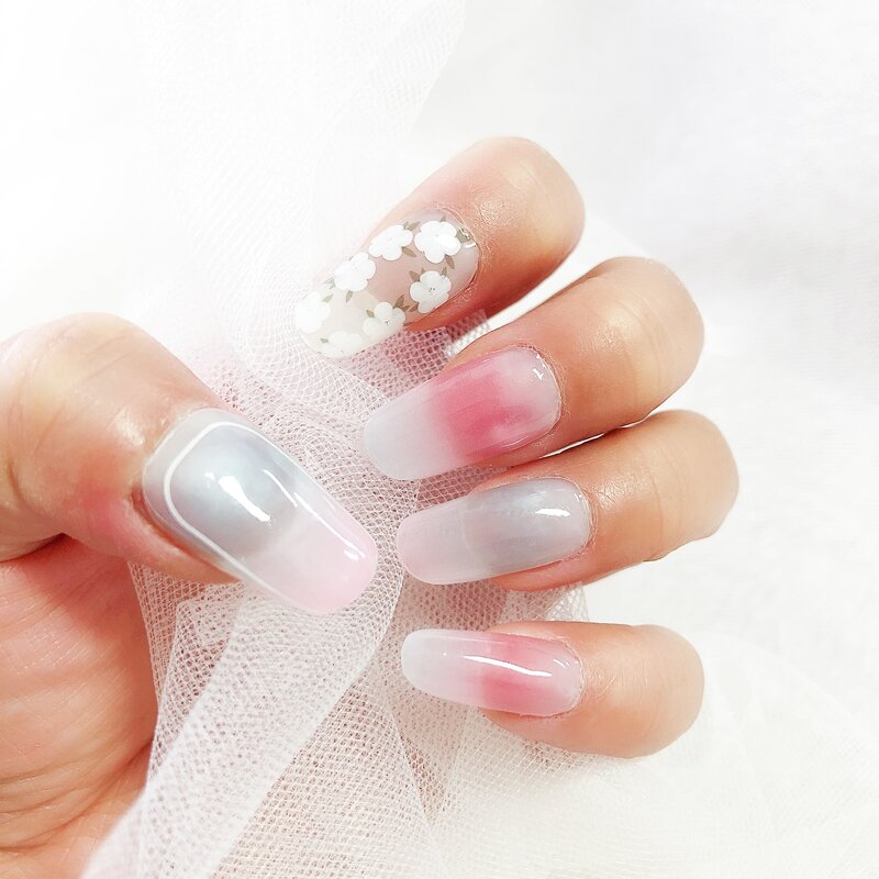 

1sheet Flower Pattern Nail Art Sticker & 1pc Nail File, Multicolor