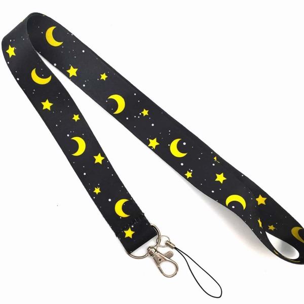 

Star & Moon Pattern Phone Lanyard, Multicolor