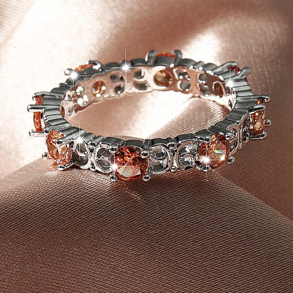 

Round Zircon Decor Ring, Silver