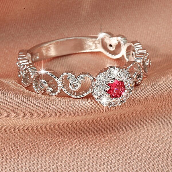 

Zircon Decor Ring, Red
