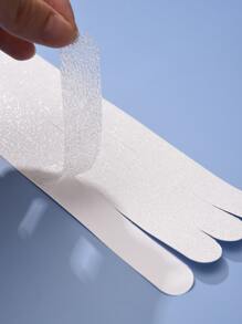 10pcs Solid Color Shower Stall Mat, Non-Slip Shower Tread Strip For Bathroom Home Bathroom Decor - Clear - View 2