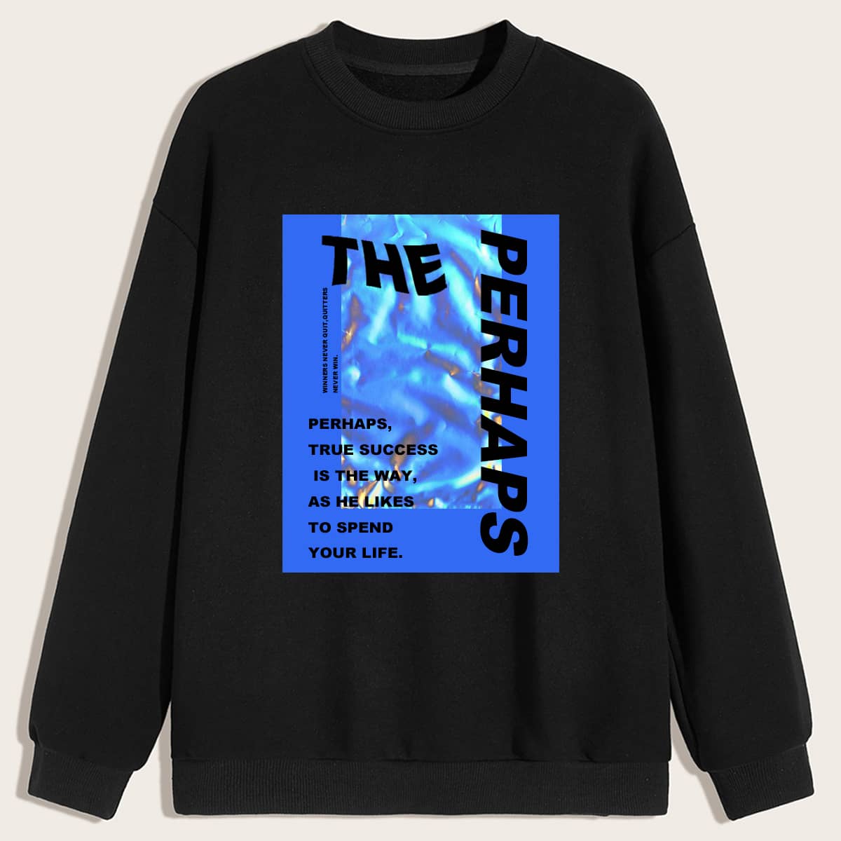 

Guys Letter Graphic Sweatshirt, Black