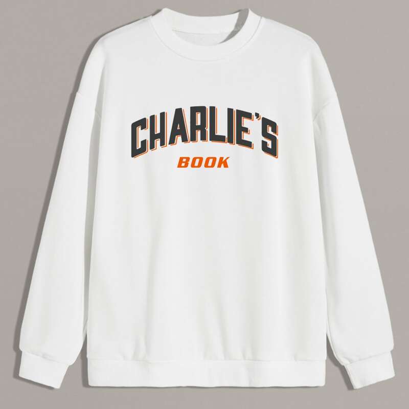 

Guys Letter Print Sweatshirt, White