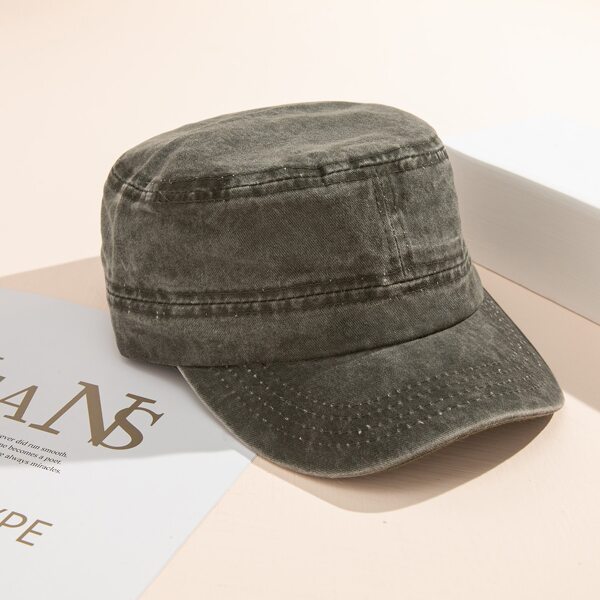 

1pc Solid Hat, Army green