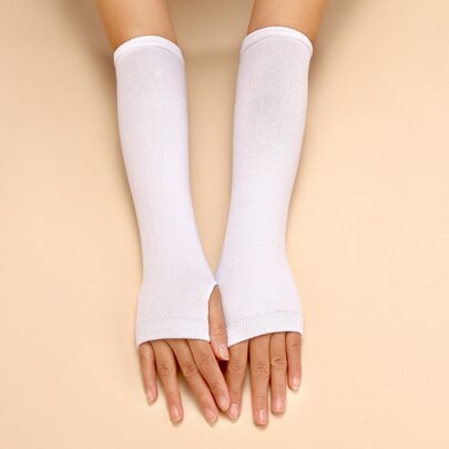 Solid Fingerless Gloves