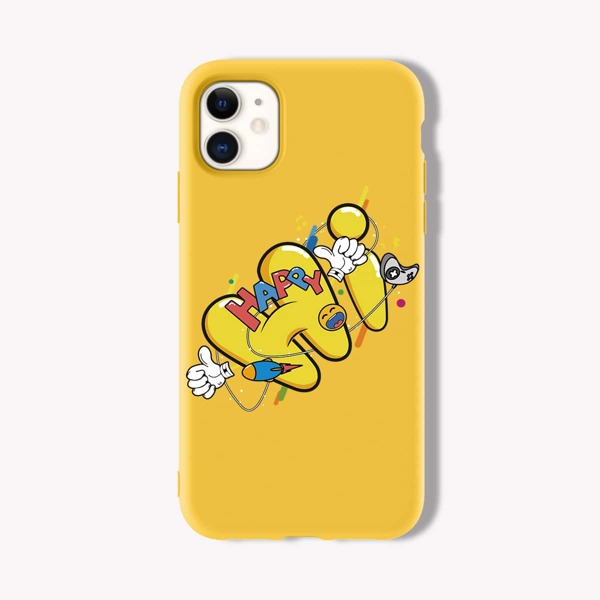 

Letter Graphic Phone Case, Yellow