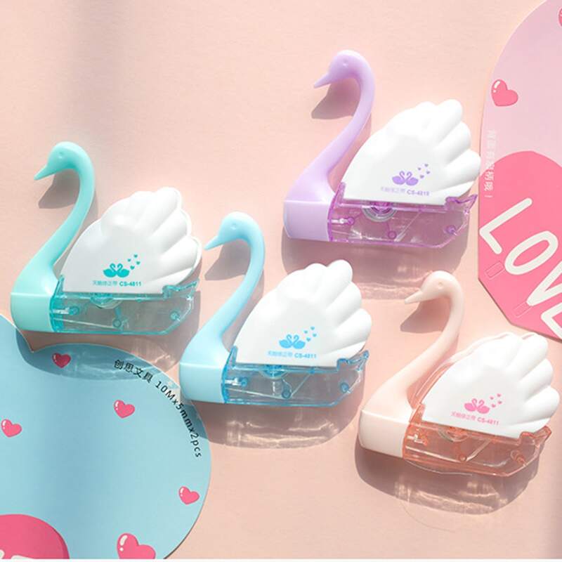 

2pcs Swan Shaped Random Color Correction Tape, Multicolor
