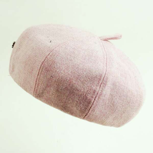 

Letter Decor Beret, Baby pink