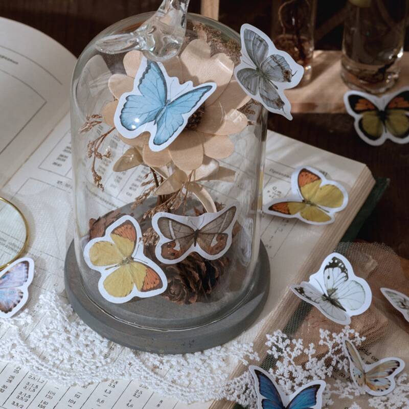 

46pcs DIY Butterfly Sticker, Multicolor