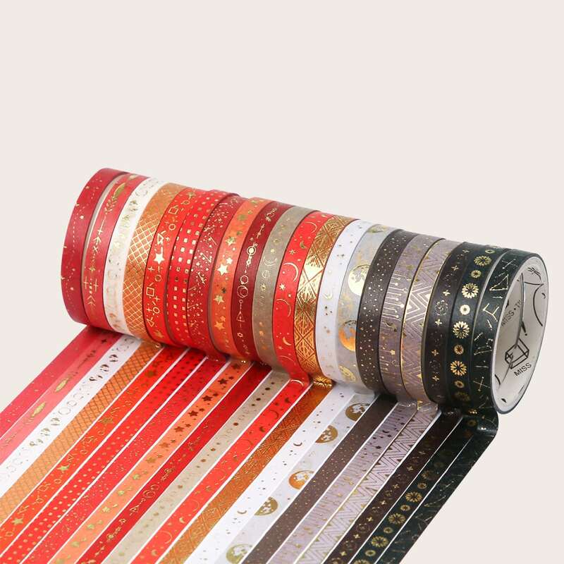 

20rolls Mixed Pattern DIY Tape, Multicolor
