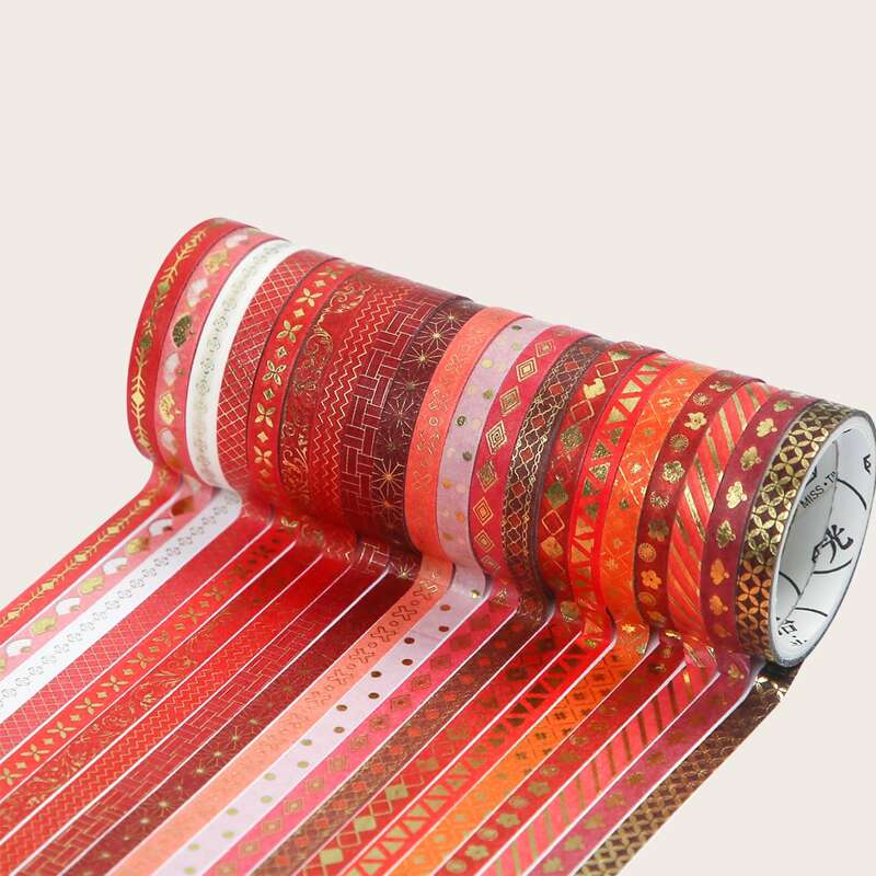 

20rolls Hot Stamping Decorative Tape, Multicolor