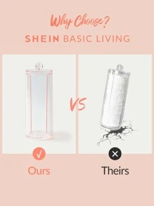 SHEIN BASIC LIVING Exclusive Facial Pad Organizer-Clear Peach Blush - Pink - View 8