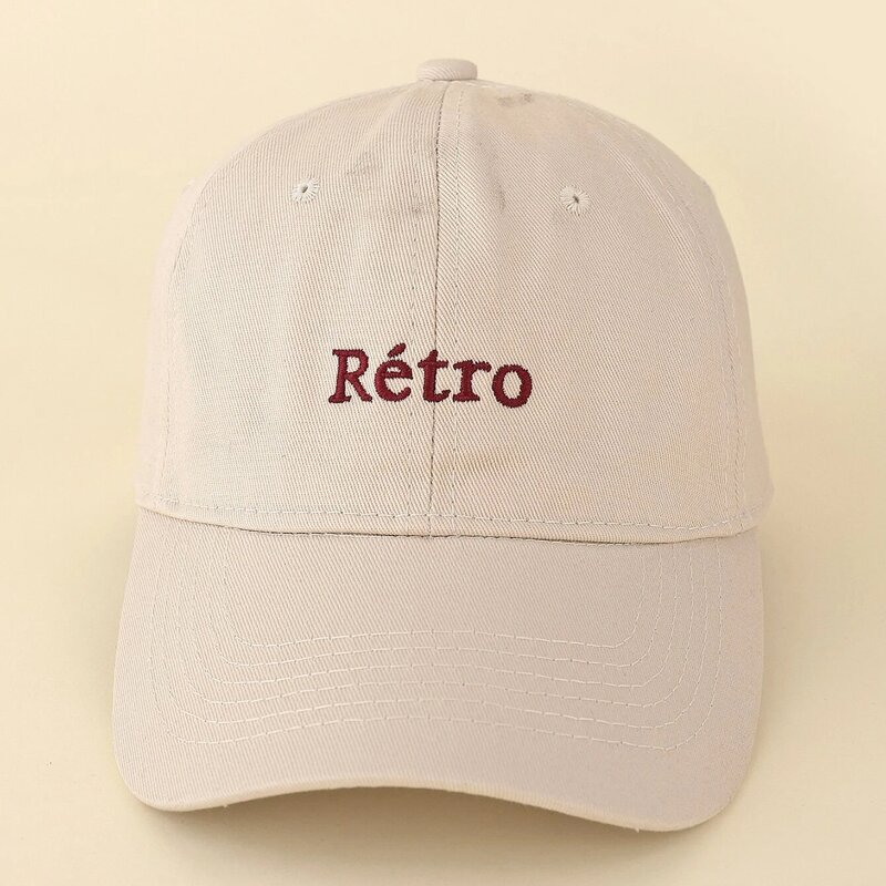 

Guys Letter Graphic Embroidery Baseball Cap, Beige