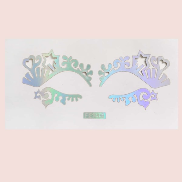 

1sheet Laser Eye Tattoo Sticker, Multicolor