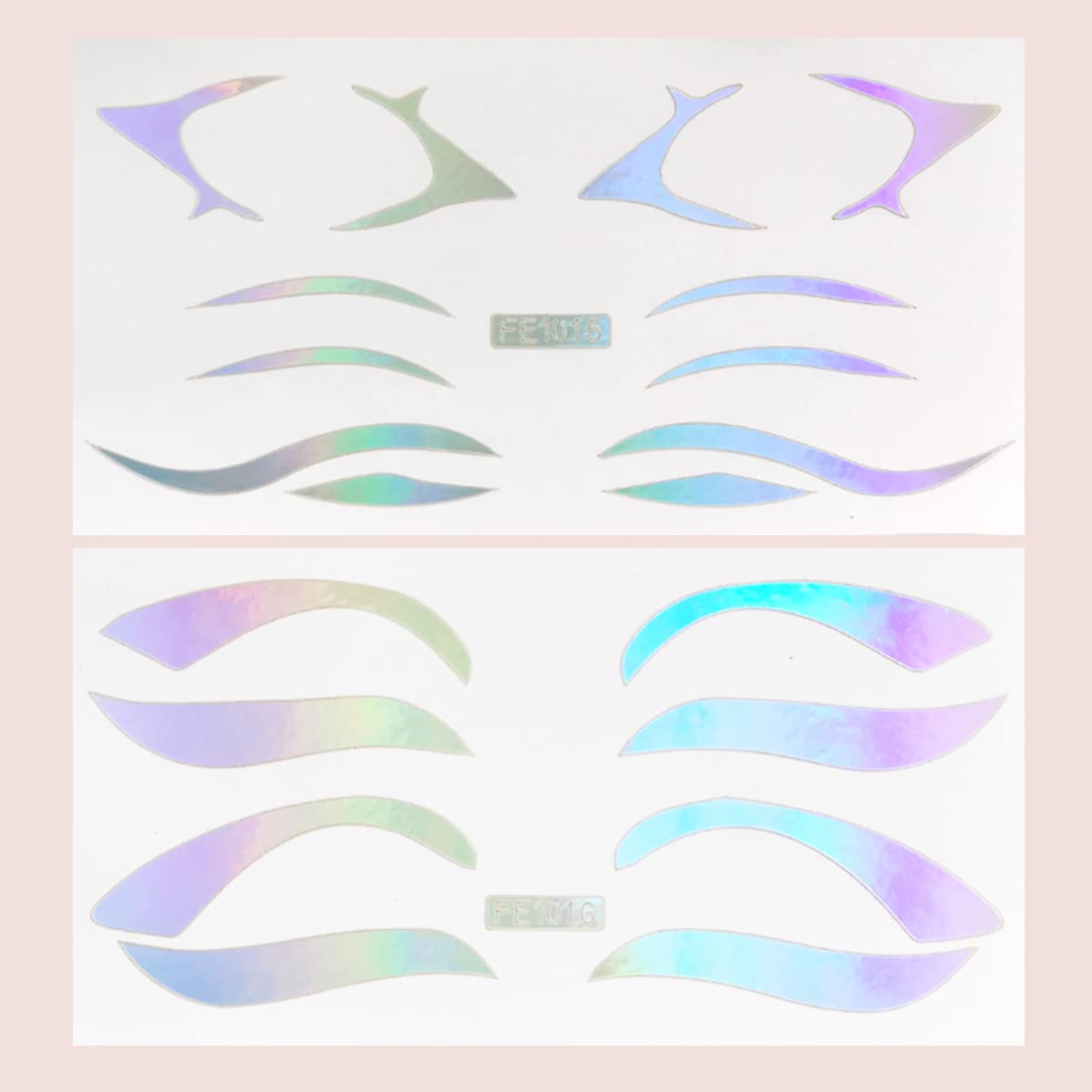 

2sheets Laser Eye Tattoo Sticker, Multicolor