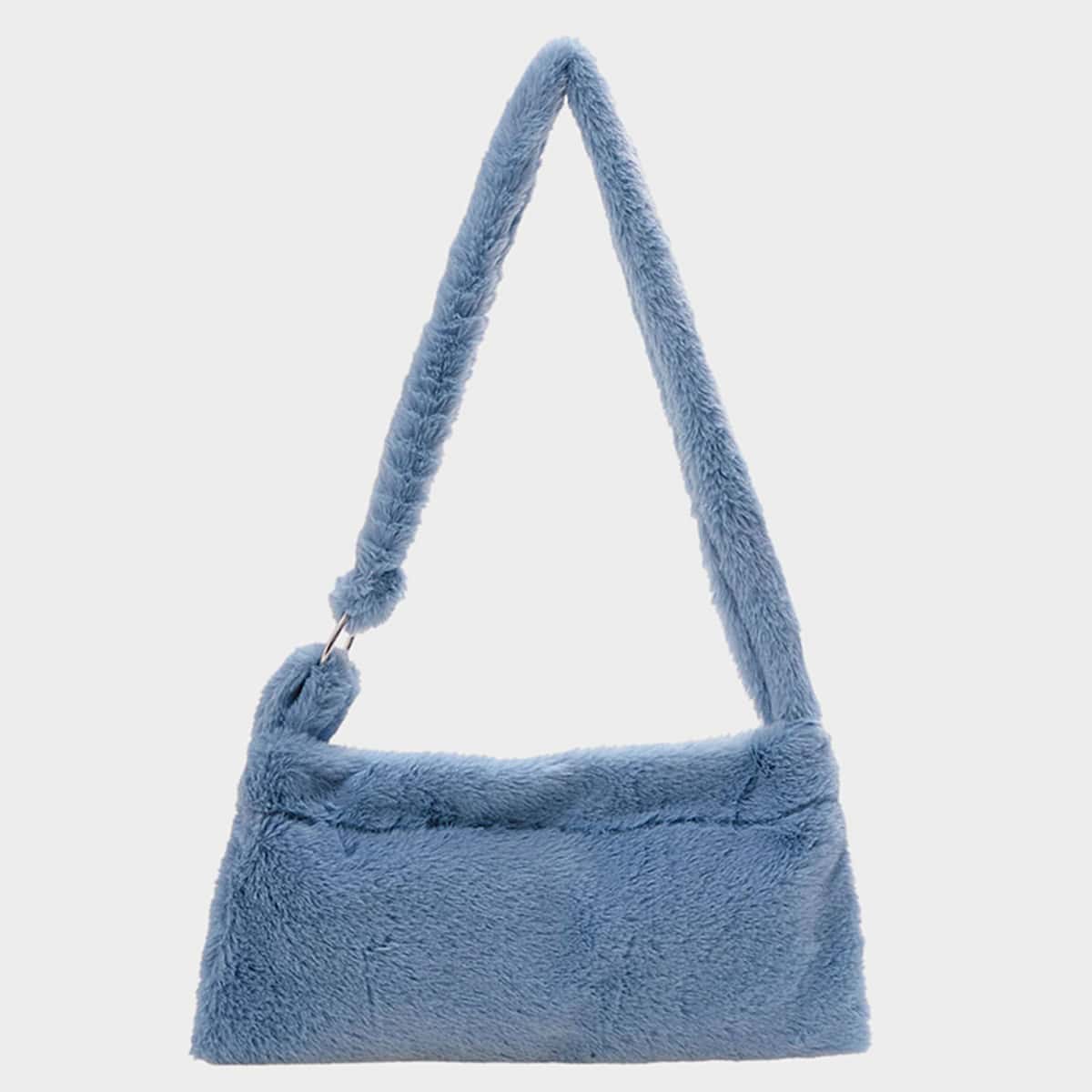 

Fluffy Shoulder Bag, Blue