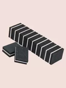 klimonla 20 st mini nagelpoleringsblock med 180/100 korn för akrylnagelvård, svarta, 2-sidiga - Svart - Visa 3