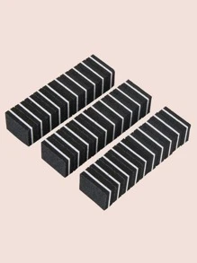 klimonla 20 st mini nagelpoleringsblock med 180/100 korn för akrylnagelvård, svarta, 2-sidiga - Svart - Visa 4