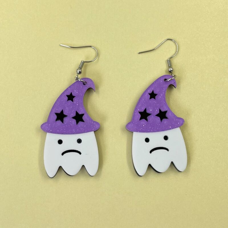 

Ghost Drop Earrings, Multicolor