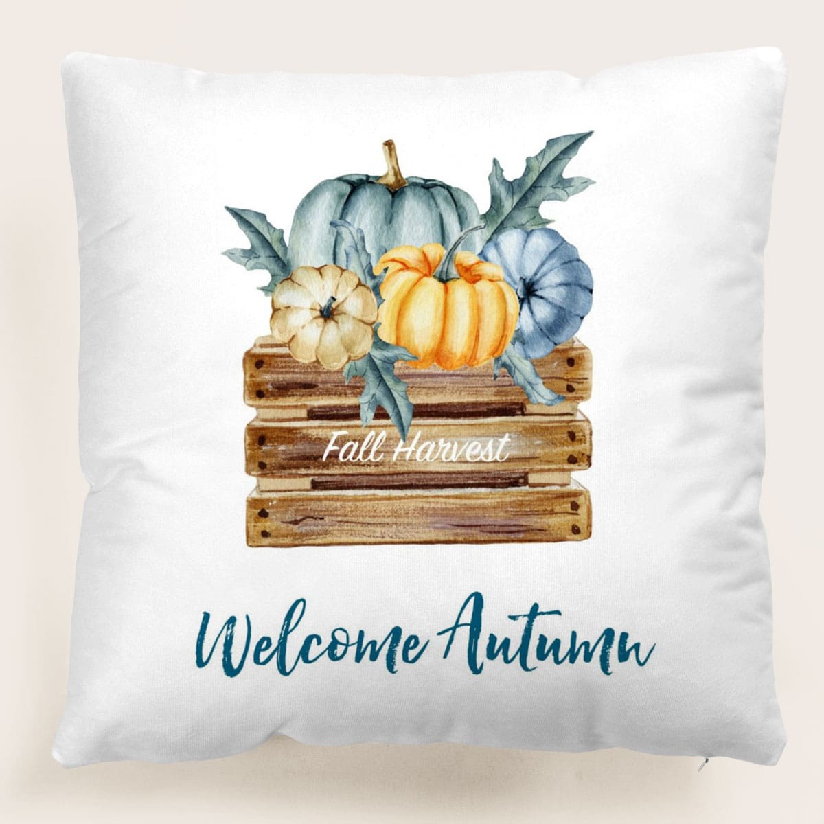 

Pumpkin Print Cushion Cover Without Filler, Multicolor