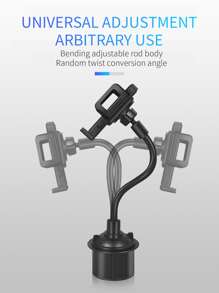 1入組可調節手機車載支架 - 黑色 - 查看 4